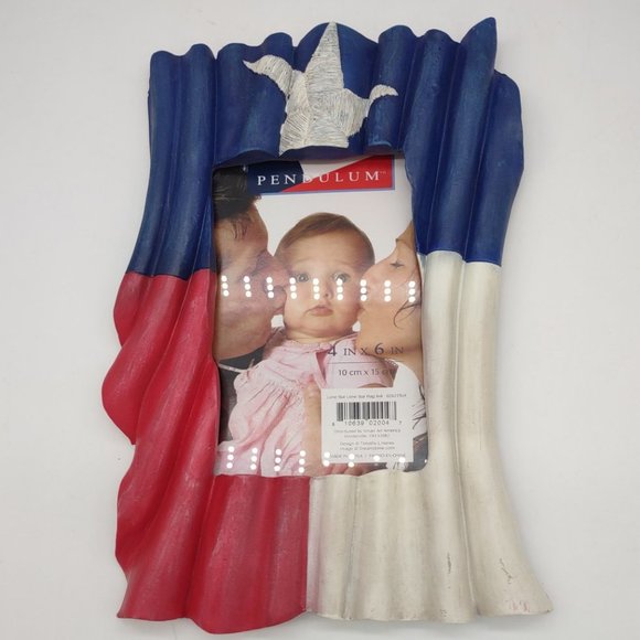 NWT BOGO 3 Dimensional Art Picture Frame 4x6 Red White Blue Buy One Get One Free - Picture 3 of 6